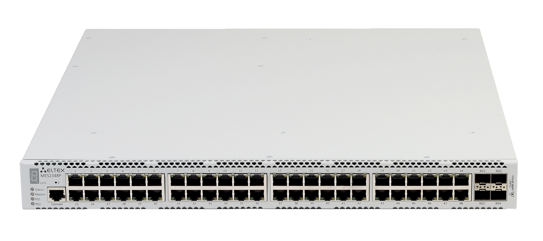 Ethernet-коммутатор MES2348P, 48xPoE/PoE+ (1G) + 4x1G/10G SFP+, L3, модульная система питания